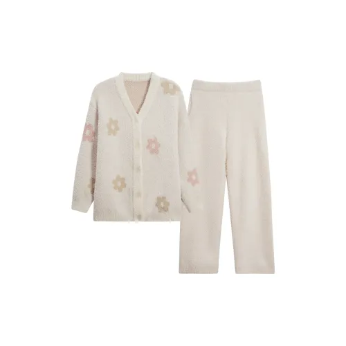 Sha Qian Пижамный комплект женский цвет экрю