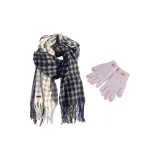 Шарф + Фиолетовая термическая перчатка