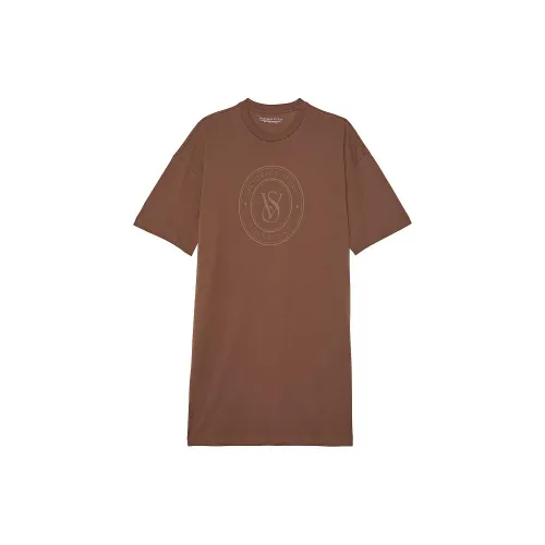 Victoria's Secret Хлопок OVERSIZED Сон Tee Графический Пижамный Топ Женские Мусс