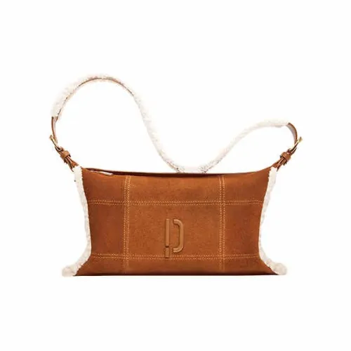 PECO Коровья кожа Сумка Tote из южноафриканской овечьей шерсти Сумка через плечо Средний Унисекс Коричневый