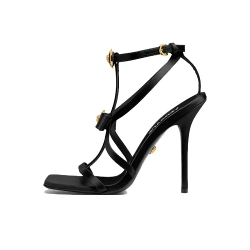 FANSIZHE Gianni Ribbon One Strap Sandals 11cm Women's Black FANSIZHE Gianni Ribbon One Ремень Сандалии 11см Женские Черные