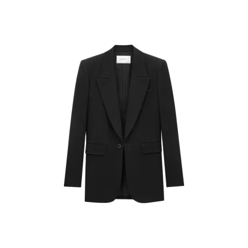 SAINT LAURENT Бизнес-костюм пальто женское черное