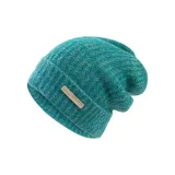 Кожаная этикетка - бирюзовый