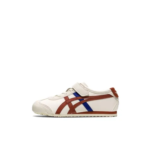 Onitsuka Tiger MEXICO 66 Устойчивый к истиранию Низкий Топ Спортивная Повседневная Обувь Бежево-желтая Для детей Возрастом 3-7 лет
