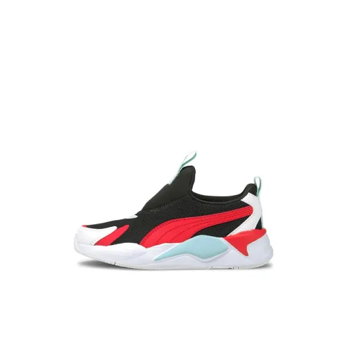 PUMA RS X Амортизация Поддержка Низкий Топ Детские Лайфстайл Кроссовки Красный Черный Для детей от 3 до 7 лет