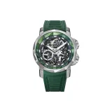 Серебряный корпус, зеленый циферблат, зеленый ремешок [Космос зеленый]