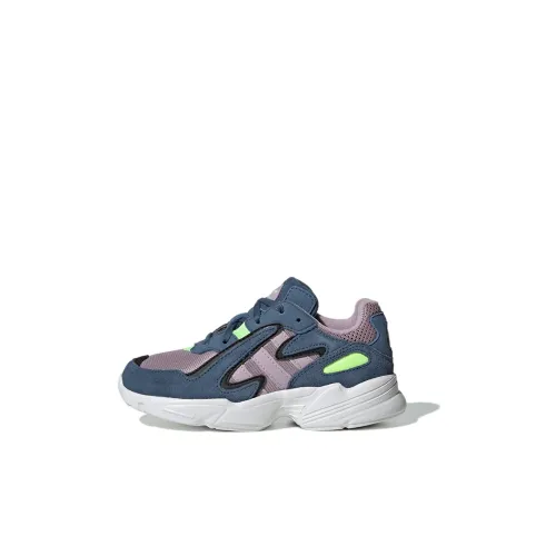 Adidas Originals YUNG 96 Дышащий Низкий Топ KIDS Lifestyle Shoes Синий Детский Возраст 3-7 Лет