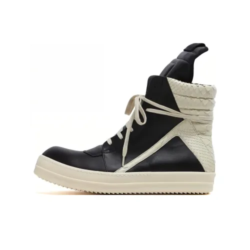 RICK OWENS Geobasket Скейтборд Кроссовки Низкие Бежево-Черные Мужские