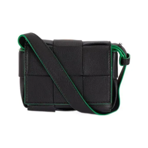 Bottega Veneta Cassette Кожа Сумка через плечо Сумка на плечо Мини Мужская Черная