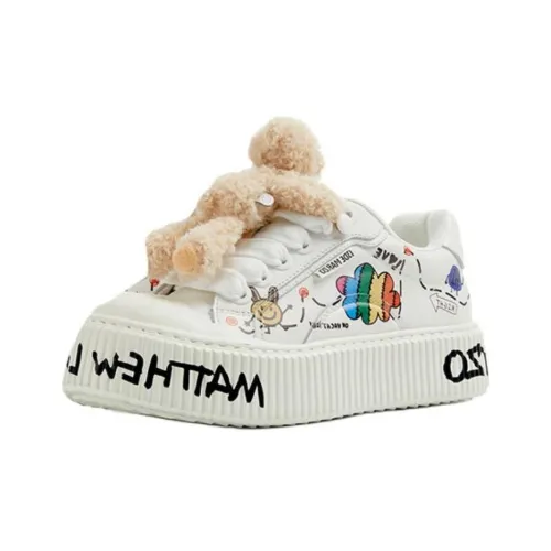 13 DEMARZO Низкие кроссовки для скейтбординга унисекс белые