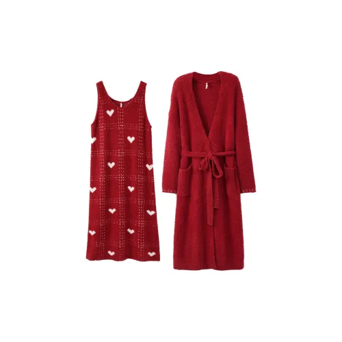 Aannsfam Pajama Комплект Женские Базовые Красный