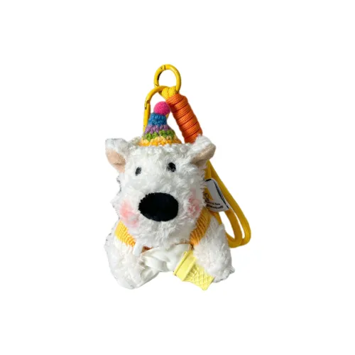 BLUE WHITE CASTLE Плюшевая кукла Chubby Кудрявый Собака подвеска 12 см рекомендуемый рост