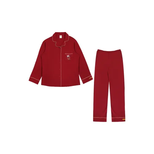 Disney Mickey Series Пижамный комплект Унисекс Настоящий красный