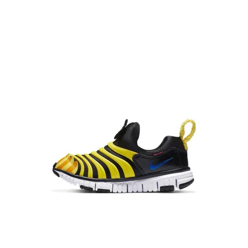 Nike Dynamo Free QS Low Топ Спортивная повседневная обувь Черный Желтый Для детей Возраст 3-7 лет