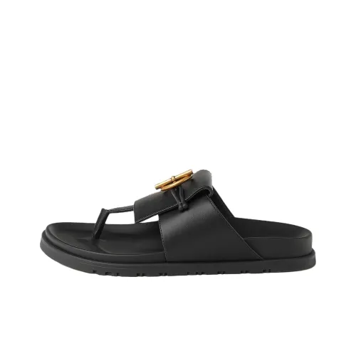 HERMES Шлепанцы Женские Черные