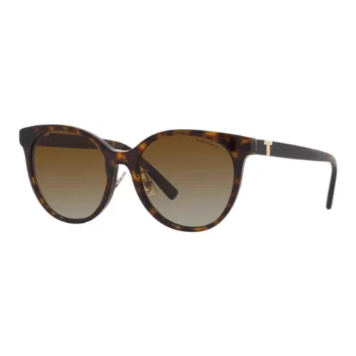 TIFFANY CO. Металл Кошачий глаз Солнцезащитные очки Женские Черепаховый Черный