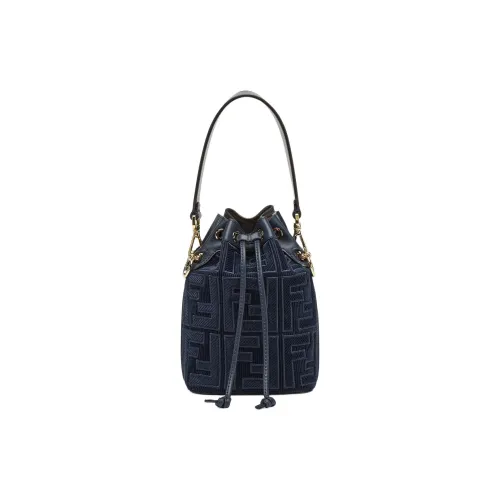 FENDI Mon Tresor Телячья кожа Ведрообразная сумка Сумка через плечо Сумка мини Женская Темно-синяя