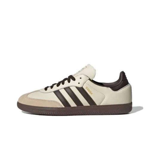 adidas originals SAMBA OG Кроссовки для скейтбординга Низкие Сливочный/Темно-кофейный/Резиновый Унисекс