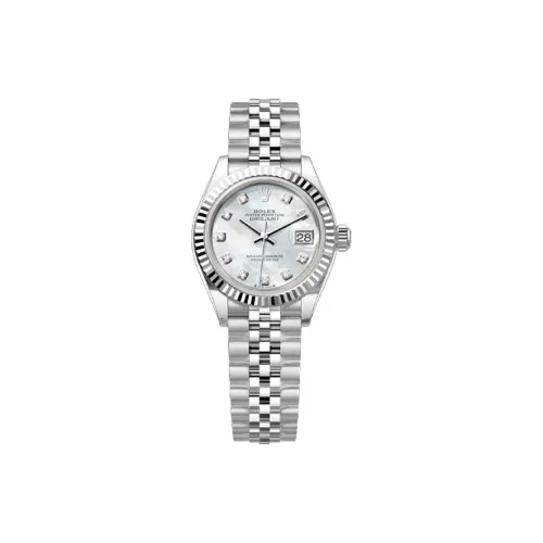 ROLEX Автоматический Механический Movement Женские Women's Apparel Log Series Часы 28 мм Серебряные
