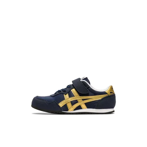Onitsuka Tiger Serrano Slip-resistant Abrasion-resistant Low Top KIDS Lifestyle Shoes Темно-синий