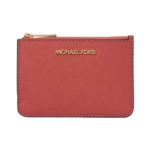 MICHAEL KORS Jet Set Travel Коровья кожа Кошелек для монет Маленький кошелек Женский Ледяной торт Розовый