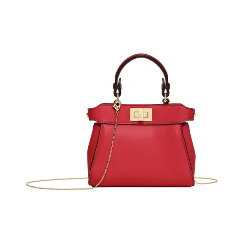 FENDI Lambskin Сумка через плечо Сумка Mini Женская Красная