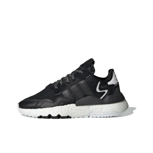 Adidas Originals Nite Jogger Устойчивый к истиранию Низкий Топ КIDS Лайфстайл Обувь Черный Белый