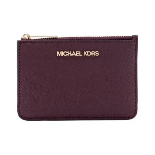 MICHAEL KORS Jet Set Travel Кошелек из коровьей кожи кошелек для монет маленький кошелек женский бордовый