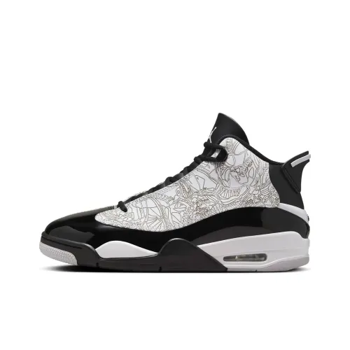 Джордан Dub Zero противоскользящий устойчивый к истиранию MID топ винтажные баскетбольные кроссовки унисекс белый черный