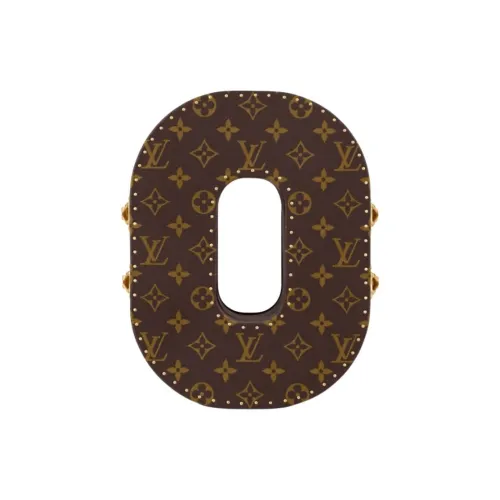 LOUIS VUITTON Кожаный твердый чехол унисекс коричневый