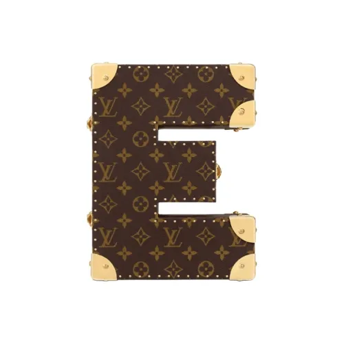 LOUIS VUITTON Кожаный твердый чехол унисекс коричневый