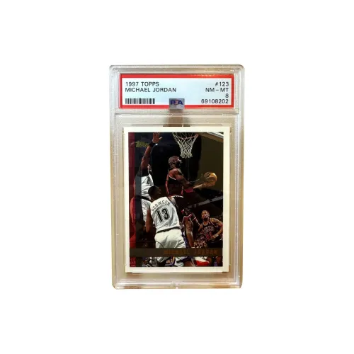 Topps Michael Jordan Быки Баскетбол GOD Dunk Золотой логотип Basketball Card PSA8 Сертифицированные карточки 1 шт