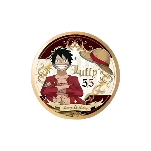 TOEI ANIMATION Monkey D. Luffy One Piece Characters Лuffy Birthday Collection Foil Birthday Badges