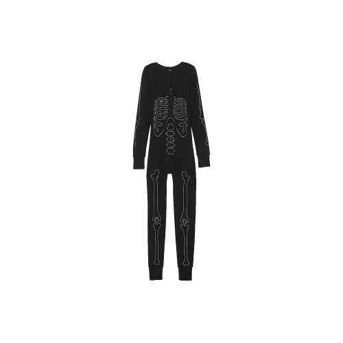 Victoria's Secret Розовый Термический Худи Сон Onesie Pure B S D Дом Onesie Женские Чисто Черный