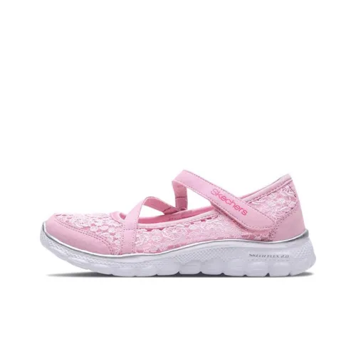 Skechers Flex II Kids Lifestyle Shoes Pink Teenagers