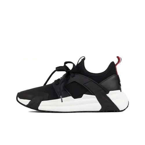 Moncler Низкий Топ Повседневная Обувь Мужская Черный Белый