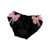 Черный, обе стороны, бант