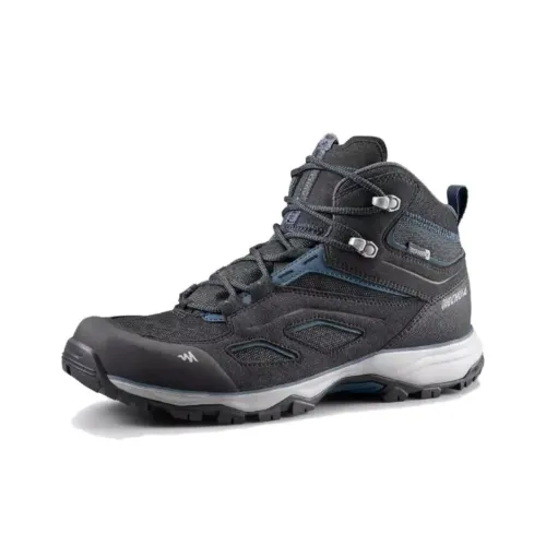 DECATHLON Устойчивый к истиранию водонепроницаемый и дышащий сцепление MID верх походная обувь мужской черный