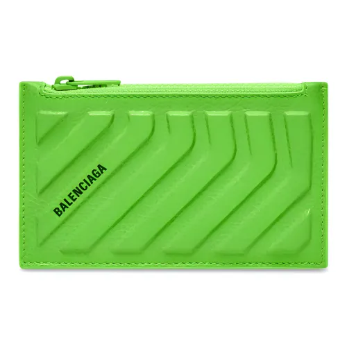 Balenciaga Car Коровья кожа Картхолдер Монетница Мужской кошелек Бирюзовый