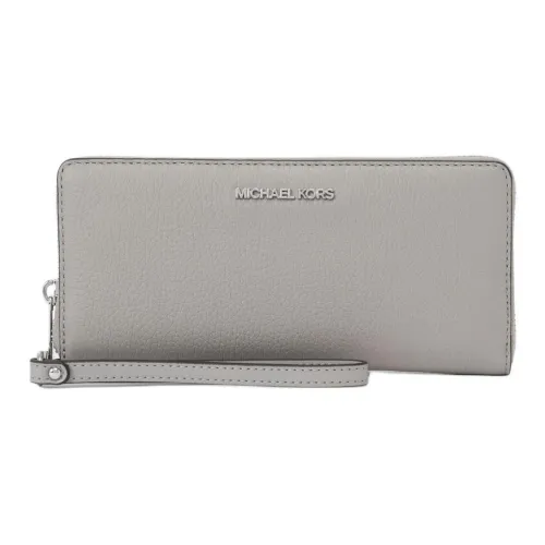 MICHAEL KORS Jet Set Travel Кожа Кошелек Большой Женский Жемчужно-Серый