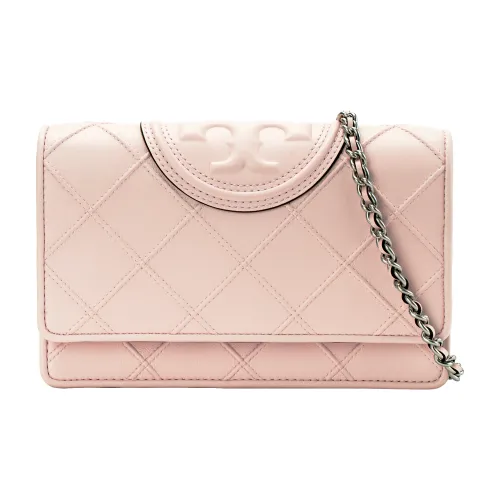 TORY BURCH Fleming кожаная сумка через плечо кошелек женский хлопок конфетно-розовый