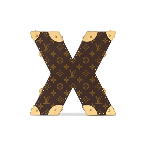 LOUIS VUITTON Металл Обернутые углы Твердый чехол Унисекс Коричневый