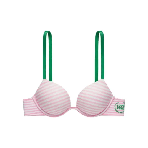 Victoria's Secret Сладкий Ограниченный Розовый Девичий Бюстгальтер Женские Розово-белый Полосы