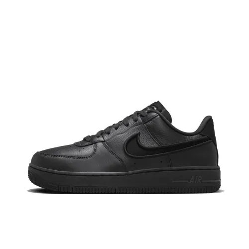 Nike Air FORCE 1 Slip-on Устойчивый к истиранию Низкий Топ Скейтбординг Женские Черный