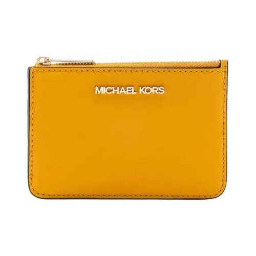 MICHAEL KORS Jet Set Travel Коровья кожа Кошелек для монет Маленький кошелек Женский Желтый