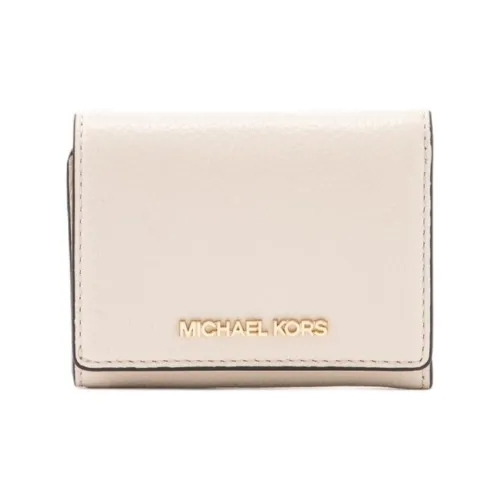 MICHAEL KORS Jet Set Travel Зернистая кожа личи кожа кошелек средний женский сливочный