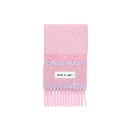 ACNE STUDIOS Шерсть Вязаные Шарфы Женские Розовый