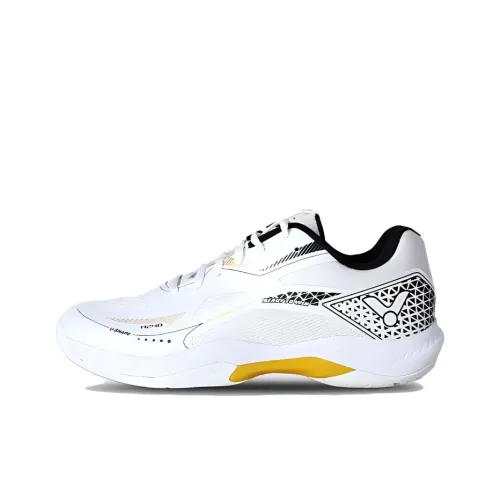 VICTOR Slip-resistant Abrasion-resistant Low-top Badminton Shoes Unisex White Gold VICTOR Противоскользящие Аbrasion-resistant Низкие Кеды для Бадминтона Унисекс Белый Золото