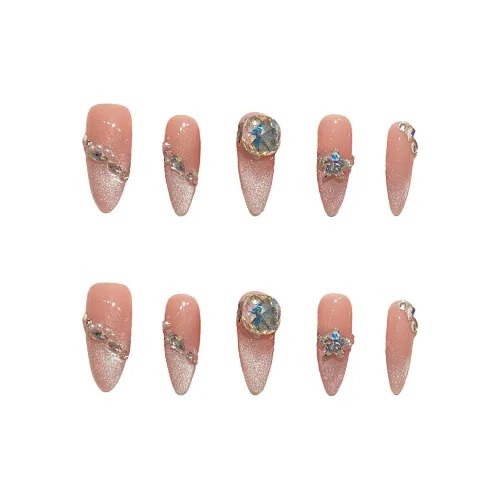 XIAMEIYU Фиолетовый Синий Crushed Серебряный Millennium Collection False Nail MID Длина (размер в длину) Шimmer 28mm