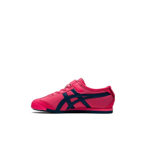 Onitsuka Tiger MEXICO 66 Ps Slip-resistant Abrasion-resistant Kids Lifestyle Shoes Plum Red Children Aged 3-7 Years Onitsuka Tiger MEXICO 66 Ps Противоскользящие Износостойкие Детские Лайфстайл Обувь Сливовый Красный Дети Возрастом 3-7 Лет